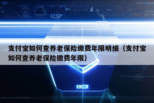 支付宝如何查养老保险缴费年限明细（支付宝如何查养老保险缴费年限）