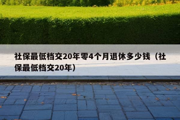 社保最低档交20年零4个月退休多少钱（社保最低档交20年）