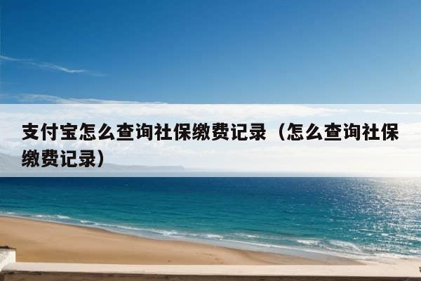 支付宝怎么查询社保缴费记录（怎么查询社保缴费记录）